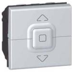 Legrand Бутон за щори до 500W 2 мод. цвят алуминий Mosaic - 079225 (079225)