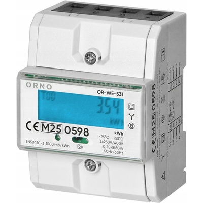 Elektroměr Orno OR-WE-531 3f 80A MID