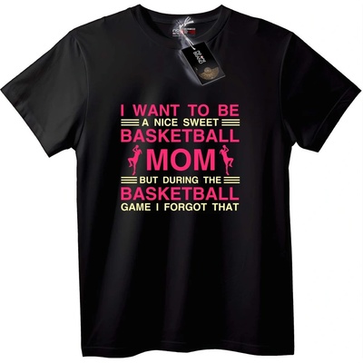NOONEBRAND Тениска Баскетболна Майка - Сладка, но Люта - 7XL, White