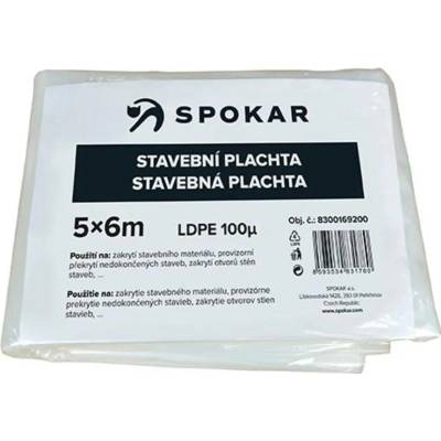 SPOKAR STAVEBNÍ PLACHTA PE 100 µ 5 x 6 m 8593534831780