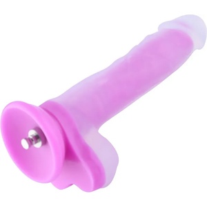 HiSmith HSA81 Silicone Glowing Realistic Dildo KlicLok 9.65" Pink