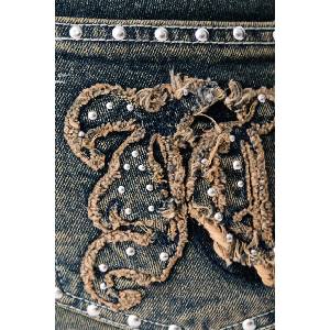 Juicy Couture дънки flare дамски STUD JUICY MOTO FLARE JEAN (JCDJE226957)