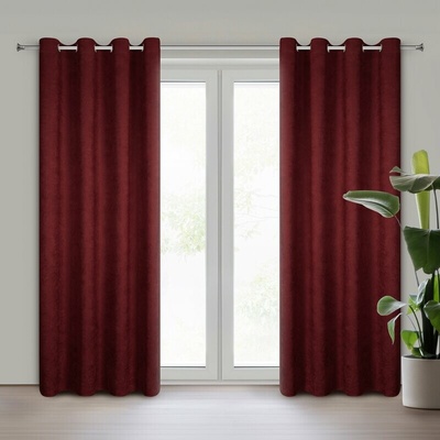 Takoy Bordový sametový závěs 140x250 průchodka - ADA-HF-481258 | 140 x 250 cm