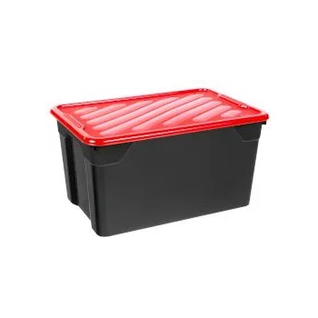 Image 1 of Пластмасова кутия 67л черен/червен