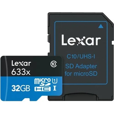 Lexar microSDHC 633x 32GB UHS-I/A1/V10/U1 LMSBLPL032G-BNANG