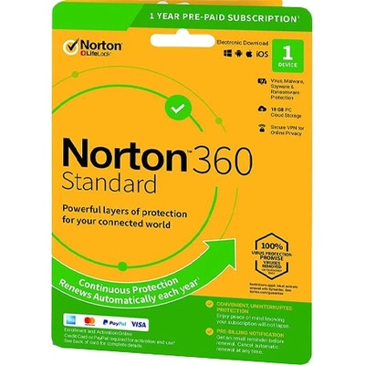 NORTON 360 STANDARD 10GB + VPN 1 zařízení 12 měsíců