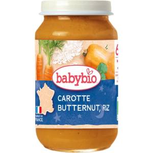 Babybio Био зеленчуково пюре Babybio - Морков, тиква и ориз, 6 м+, 200 g (3288131500577) - baby