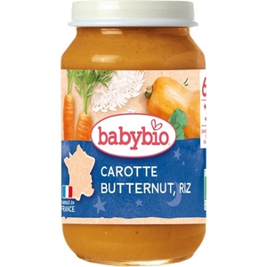 Babybio Био зеленчуково пюре Babybio - Морков, тиква и ориз, 6 м+, 200 g (3288131500577) - baby