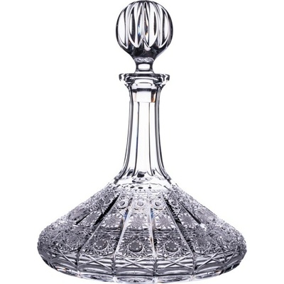 Bohemia Crystal broušená karafa na likér, rum, whisky- bohatý brus Klasik 1000ml – Sleviste.cz