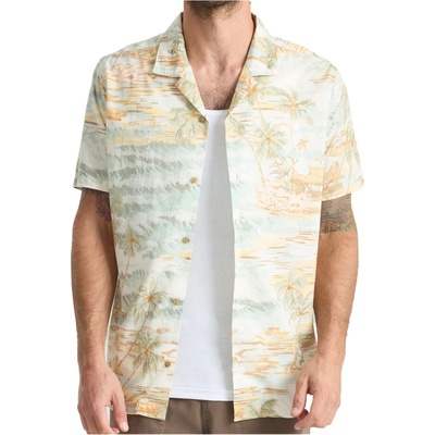 Roark Мъжка риза с копчета Roark Gonzo S/S Woven Shirt - Seafoam (033-3046-0111)