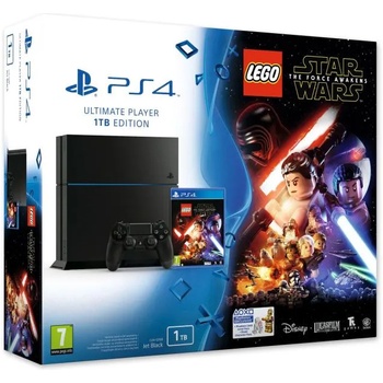 Sony PlayStation 4 Jet Black 1TB (PS4 1TB) + LEGO Star Wars The Force Awakens