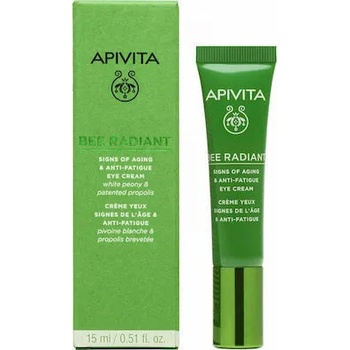 APIVITA Околоочен крем против стареене и признаци на умора , Apivita Bee Radiant Signs Of Aging & Anti-Fatigue Eye Cream White Peony & Propolis 15ml