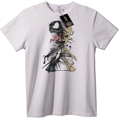 NOONEBRAND Тениска Грут и Череп - 2XL, White