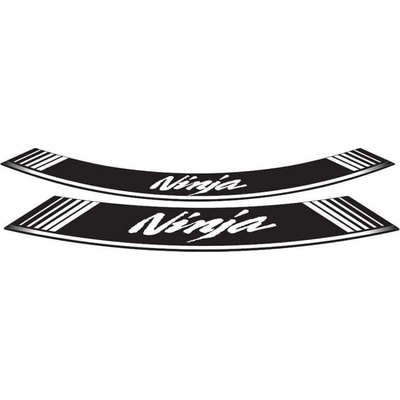 PUIG linka na ráfik NINJA 5528B biela linky na ráfik - sada 8ks