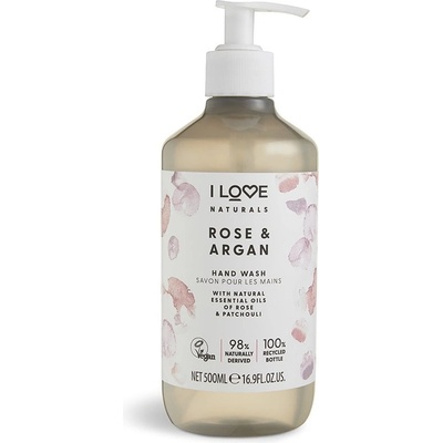 I Love Cosmetics Naturals Collection роза и арган течен сапун за ръце 500 мл