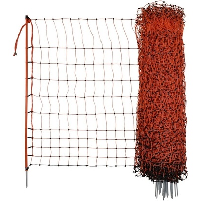 Vodivá sieť pre hydinu KERBL 292271 106 cm x 50 m / 2 hroty, oranžová