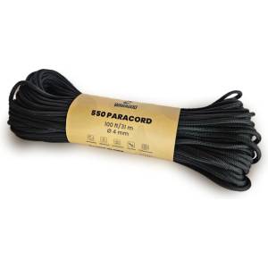 WARAGOD Paracord 550 въже 100 m с диаметър 4 mm Pine, черно (WAR0073047)