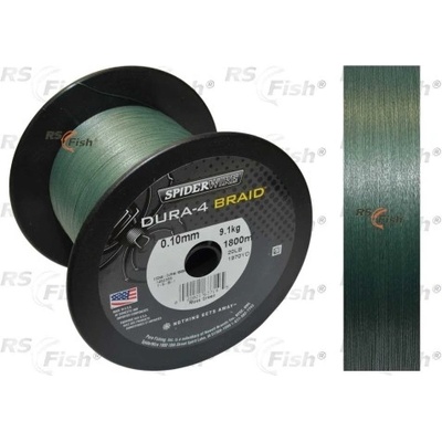 SpiderWire Šňůra Dura4 Zelená 1800m 0,10mm 9,1kg – Zboží Dáma