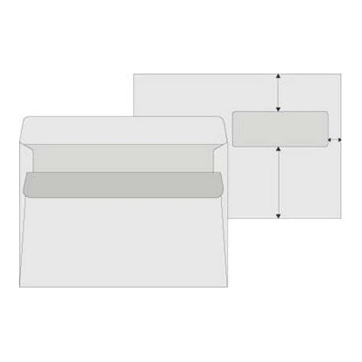 Poštové obálky C5 s páskou, okienko vpravo 45 x 90 mm, 1000 ks