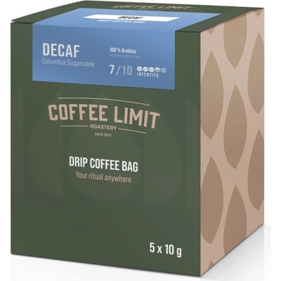 COFFEE LIMIT DRIP COFFEE BAG Decaf COLOMBIA SUGARCANE5 x 10 g