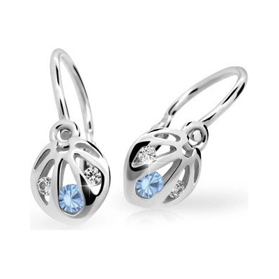 Cutie Jewellery detské naušnice z bieleho zlata C2265B Arctic Blue