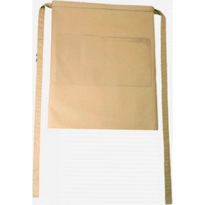 CG Workwear Gastro zástěra Roma s kapsami odolná proti pomačkání Khaki CGW1262