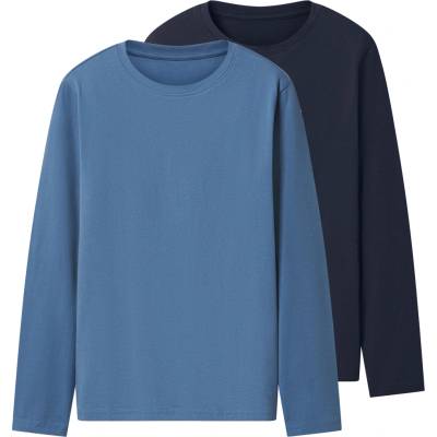 Esmara Kids chlapecké triko s dlouhými rukávy 2 kusy navy modrá / modrá – Zbozi.Blesk.cz
