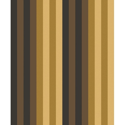 Khroma by Masureel ROM502 Vliesová tapeta na stenu, hnedo-zlatá, geometrická, pruhy, rozmery 0,53 x 10,05 m