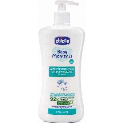 Chicco Baby Moments šampon pro mytí těla a vlasů bez slz 500 ml