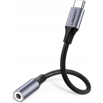 Ugreen AV142 adaptér 3,5mm jack / USB-C 10cm sivý 30632
