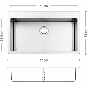 Leks MEGA 770 FI Мивка за вграждане