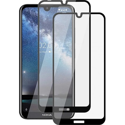 Nokia 5D Premium Class стъклен протектор Full Glue Cover за Nokia 2.2, Черен (2263)