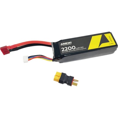 AMEWI Trade e.K. Batéria Li-Pol 3S 11,1V 2200mAh 50C T-Dean + adaptér T-Dean/XT60