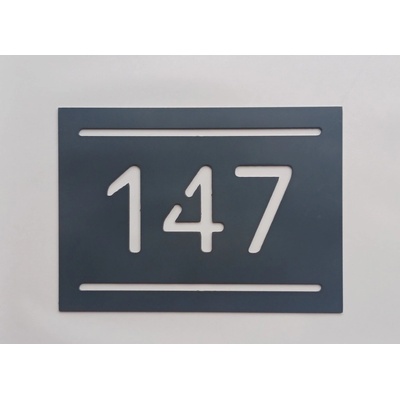 Číslo domu 3 Farba: Antracit, Počet číslic: 1-3 číslice