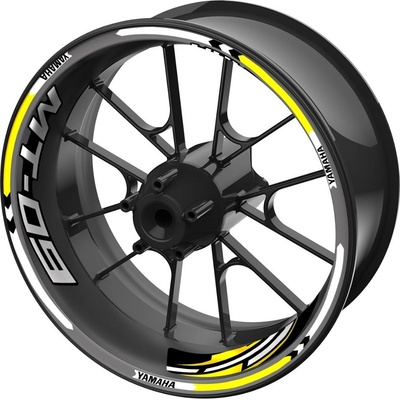 SEFIS sada farebných prúžkov EASY na kolesa Yamaha MT-09 žltá