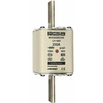 MERSEN Pojistková vložka NH 3C 250A 500VAC gG C211602