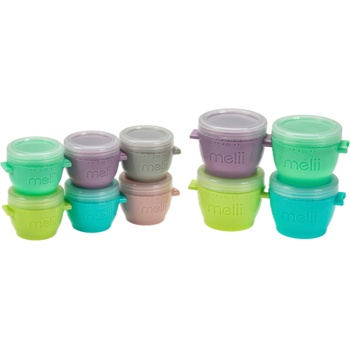Melii Комплект купички с капак Melii - Многоцветни, 6 x 59 ml, 4 x 118 ml (3924104000)