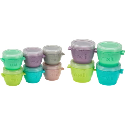 Melii Комплект купички с капак Melii - Многоцветни, 6 x 59 ml, 4 x 118 ml (3924104000)