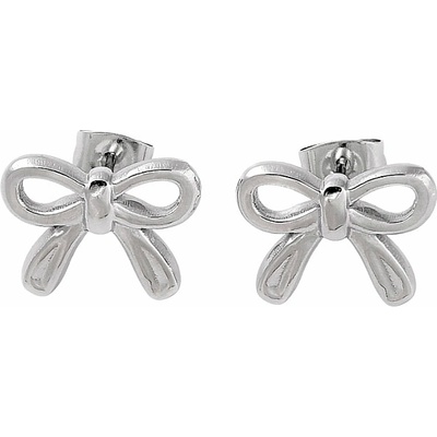 Nefertitis Náušnice z nerezové oceli Mašle Silver 1,1 cm NF62637 cca 1,1 x 1,5 cm