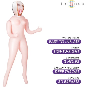 Надуваема кукла с три отвора и гърди, 145см. - Intense Dolls Irina (D-244838)