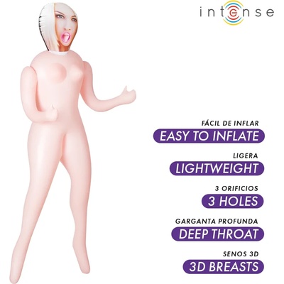 Надуваема кукла с три отвора и гърди, 145см. - Intense Dolls Irina (D-244838)