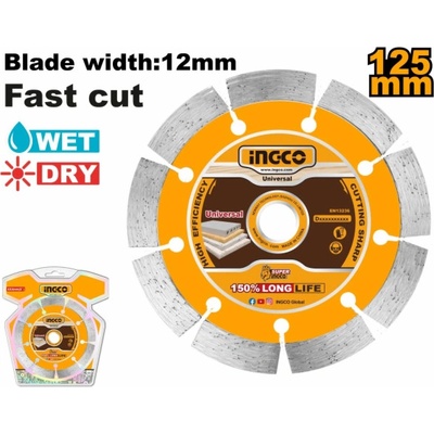 Ingco Kotouč řezný diamantový 125 x 1 mm DMD011251