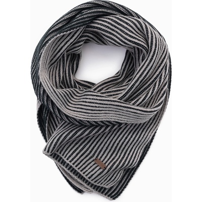Ombre Men's knitted with two tone stripes brown and black šedá Ombre 5902228982869