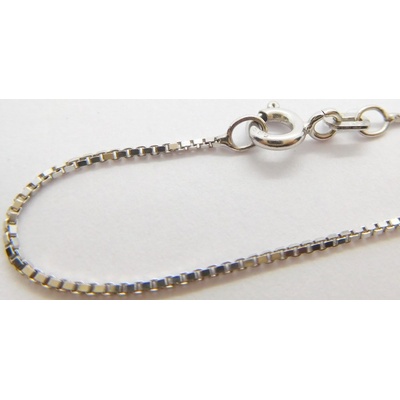 Klenoty Budín Dámský pevný přívěskový řetízek z bílého zlata HK6262