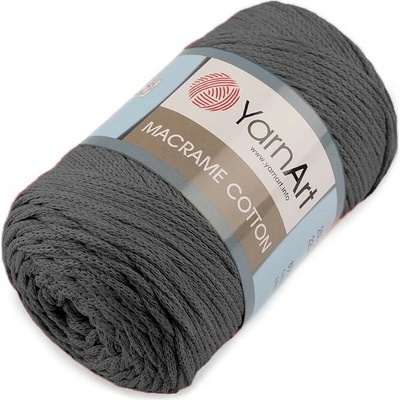 Stoklasa Pletací příze Macrame Cotton 250 g Balení: 1 ks, Varianta: 9 (758) šedá tmavá 9 (758) šedá tmavá