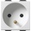 Vimar 09212 Контакт Neve Up SICURY фр. стандарт, 2P+E 16 A 250V~ 2M, бял, (VM09212)
