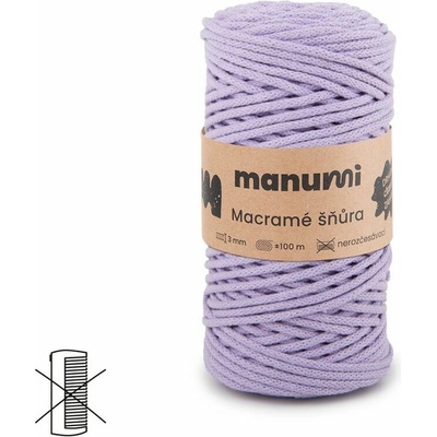 Manumi Macramé šnúra 3mm svetlo fialová - 1 ks
