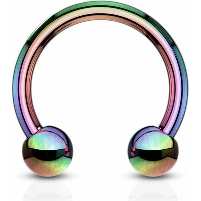 S4U Piercing podkova, duhová (1,6 x 10 mm) PV1001W-161044