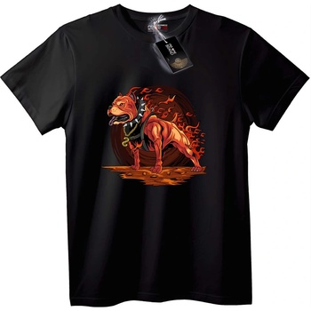 NOONEBRAND Тениска Пламтящ Булдог - 2XL, Black