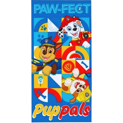 Kids Euroswan Paw Patrol Paw fect EWA19933PW plážová osuška modrá 70 x 140 cm